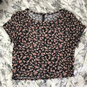 Soft floral crop top